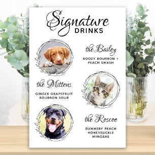 Poster Bebidas com a Marca dos Animais de Estimação Perso