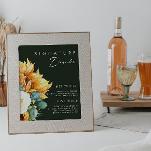 Poster Bebidas com assinatura Bold Country Sunflower Dark