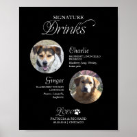 Bebidas com Foto de Animais de Estimação Sinal de