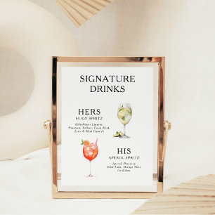 Poster Bebidas com Sabor de Assinatura Cardápio de Coquet