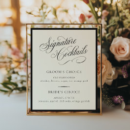 Poster Bebidas de Casse de STATELY Casamento