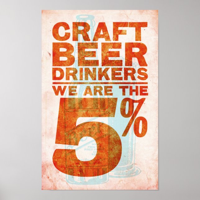 Poster Bebidas De Cerveja De artesanato — Somos Os 5% (Frente)