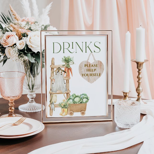 Poster Bebidas De Chá de fraldas Russo De Fazenda Cultiva (Criador carregado)