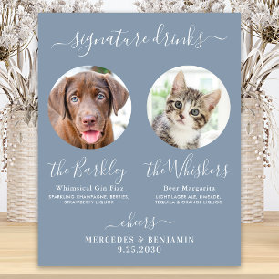 Poster Bebidas Especiais para Casamento de Cachorro de Es