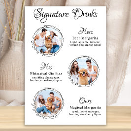 Poster Bebidas Personalizadas para Casamento 3 Fotos de C