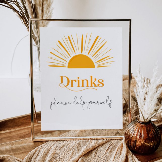 Poster Bebidas solares de boho minimalistas (Criador carregado)
