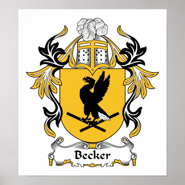 Pôster Becker Family Crest (Frente)