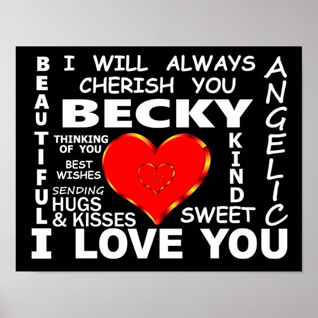 Poster Becky I Te Amo (Frente)