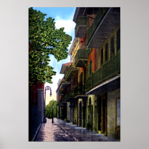 Poster Beco de New Orleans Louisiana Piratas