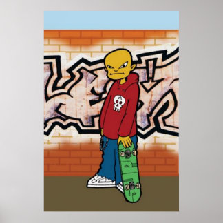 Poster Beco de skatistas