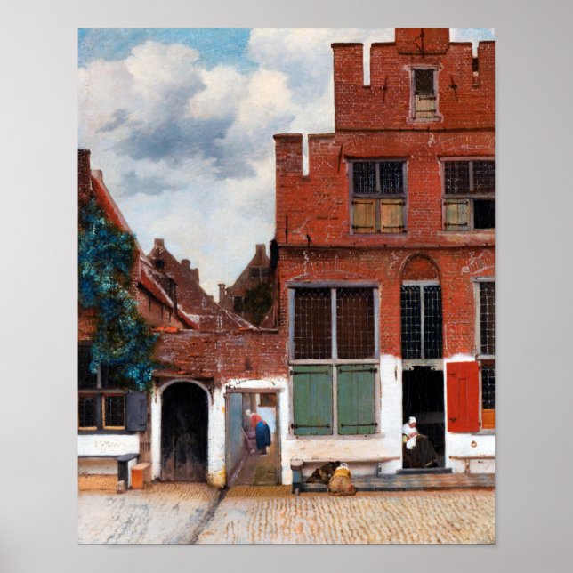 Poster Beco neerlandês, Johannes Vermeer (Frente)