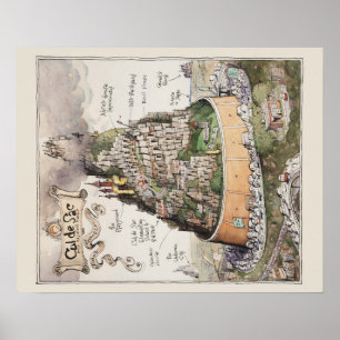 Poster Beco sem saída e mapa adjacente dos lugares