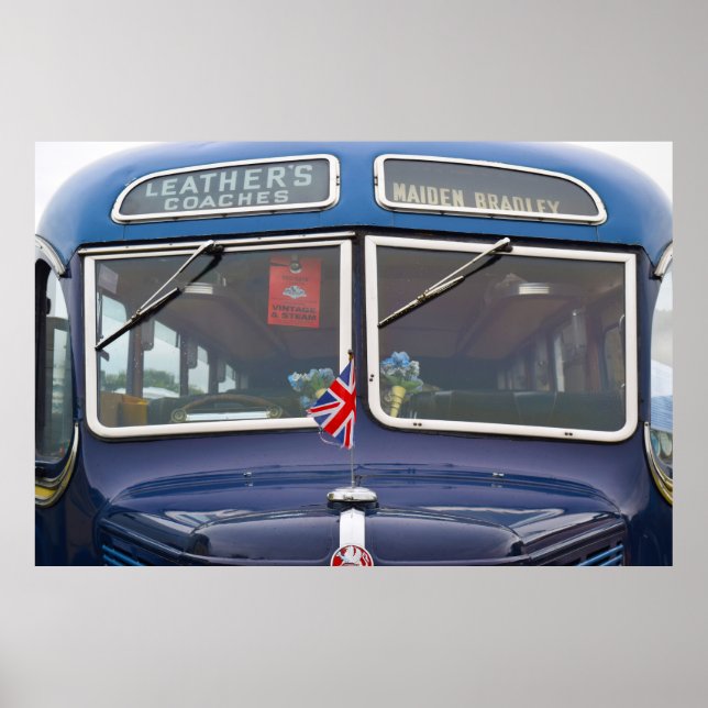 Poster Bedford OB Coach, por volta de 1950. (Frente)