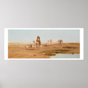 Pôster Beduíno no deserto, 1884 (óleo na canvas)