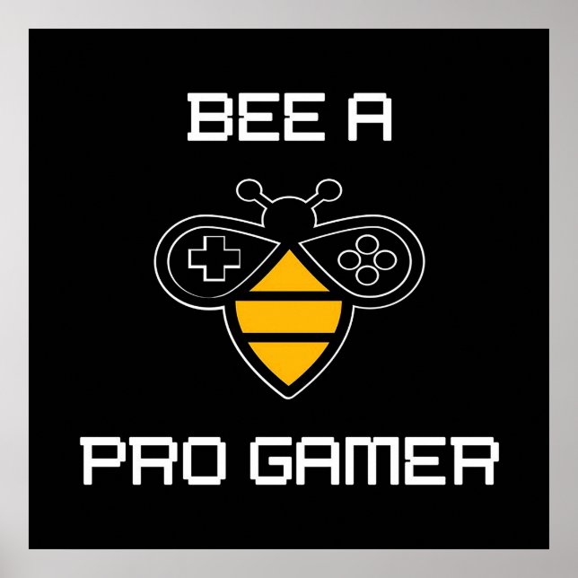 Poster Bee A Pro Gamer, Bee Gifts ,I Love Bee, Beekeeping (Frente)