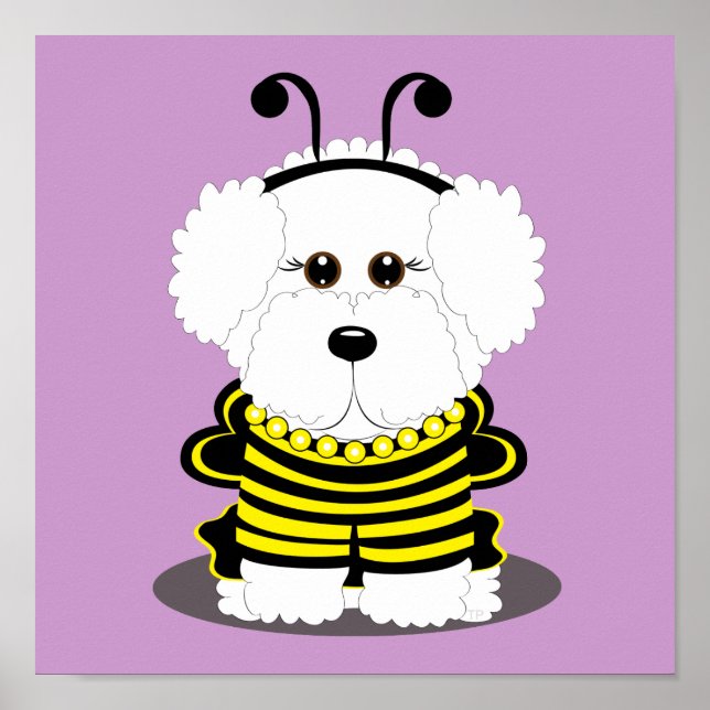 Poster "BEE"chon Bichon Frise Halloween (Frente)