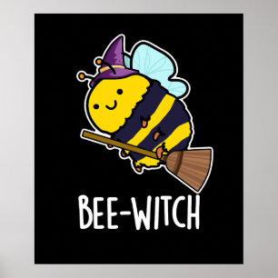 Poster Bee feiticeiro Engraçado Bee Pun Dark BG
