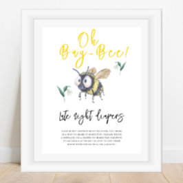 Poster Bee - Fraldas de madrugada