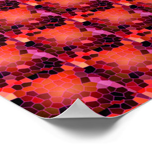 Poster Bee Hive Red