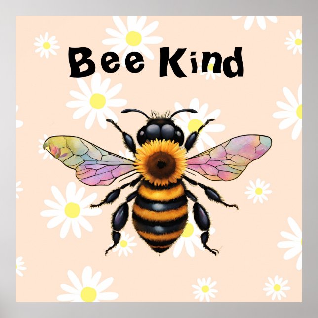 Poster Bee Kind  (Frente)