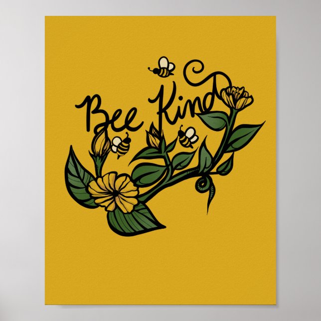 Poster Bee Kind (Frente)