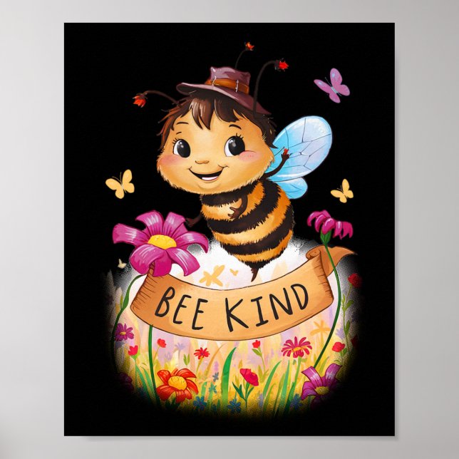 Poster Bee Kind Sticker2 (Frente)