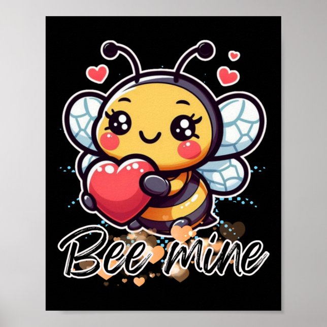Poster Bee Mine Sticker (Frente)