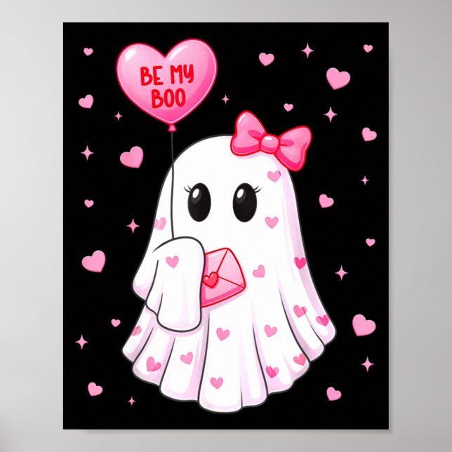 Poster Bee My Boo Heart Boo Ghost Valentine Outfit Women  (Frente)
