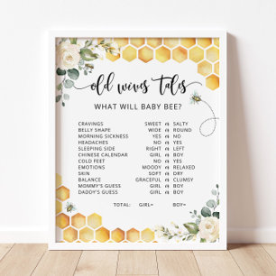 Poster Bee Old Wives Tales Sign
