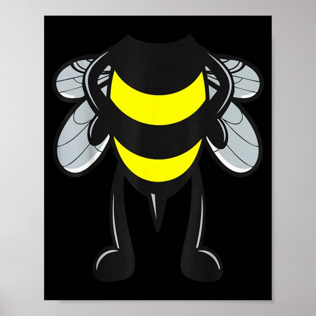 Poster Bee Shirt Adult Men Women Kids Bumblebee Costume  (Frente)