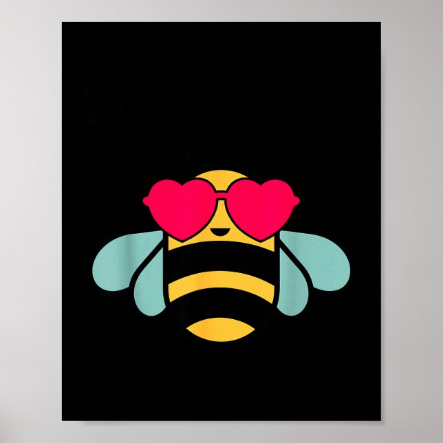 Poster Bee-shirt Girls Bumble Bee Kind Toddler Kids Cute  (Frente)