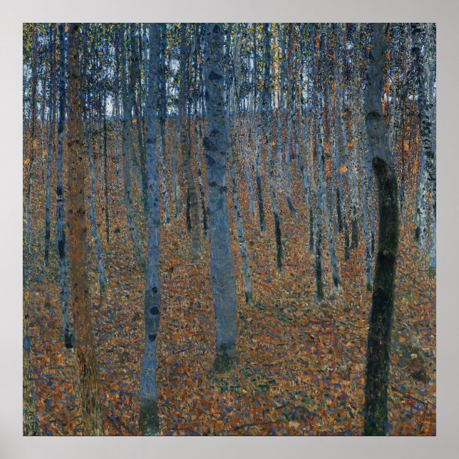 Poster Beech Grove I — Gustav Klimt (1902) (Frente)