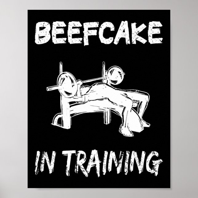 Poster Beefcake em treinamento de ginástica musculatura e (Frente)