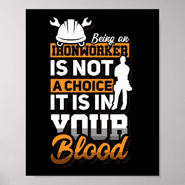 Poster Beein an Ironworker Construction Welder Idea (Frente)