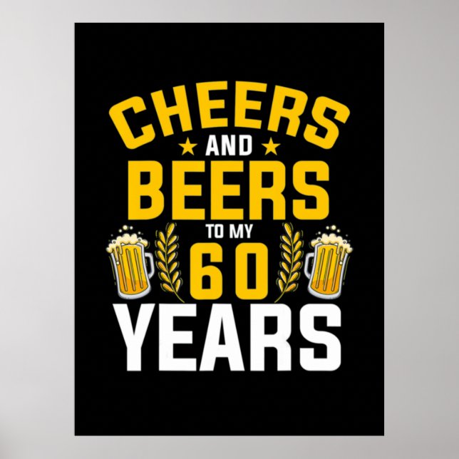Poster Beer Beer Beer Cheers E Beers Até Meu Nascimento D (Frente)