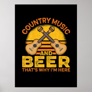 Poster Beer Drinker Country Music E Beer Birthday