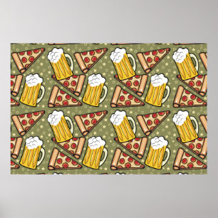 Pôster Beer e Pizza Lovers