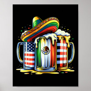 Poster Beer Mexicano Bandeira Cinco De Mayo Partido Beben