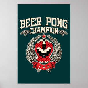 Pôster Beer Pong Champion