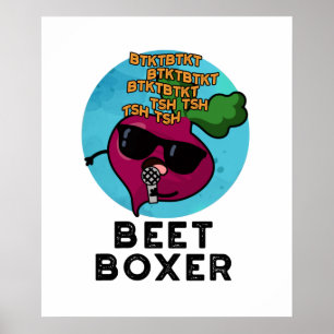 Poster Beet Boxer Cute Beatbox Veggie Pun