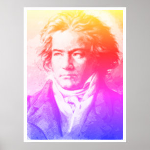 Poster Beethoven Em Cores