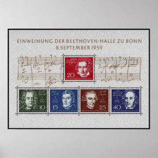 Pôster Beethoven Handel Spohr Haydn Mendelssohn