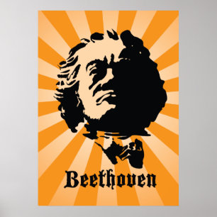 Pôster Beethoven na laranja