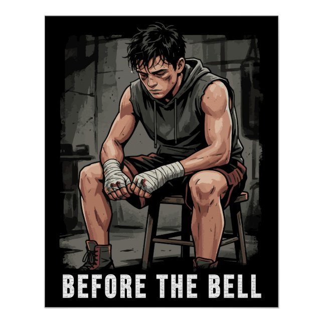 Pôster Before The Bell Motivational Boxing Gym Art (Frente)