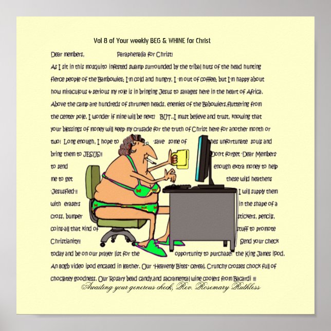 POSTER BEG-A-THON'S FOR MONEY REALITY CHECK (Frente)