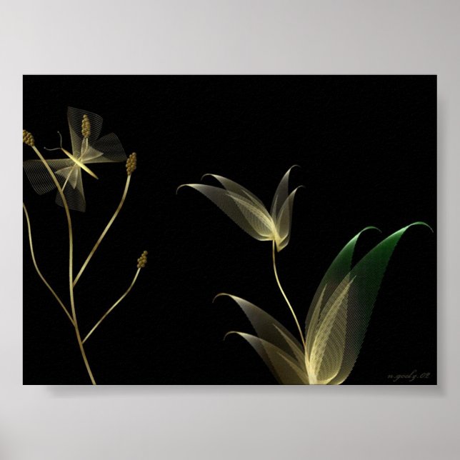 Poster bege em preto (Frente)