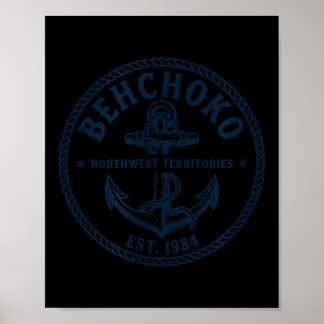 Poster Behchoko Territórios do Noroeste Vintage Náutico