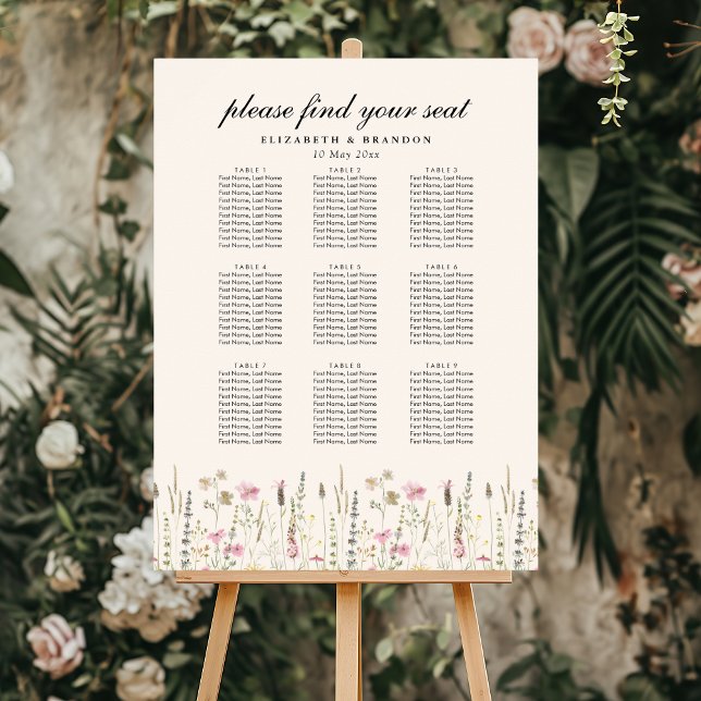 Poster Beige and Boho Wildflower Wedding  (Criador carregado)