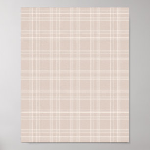 Poster Beige Gingham