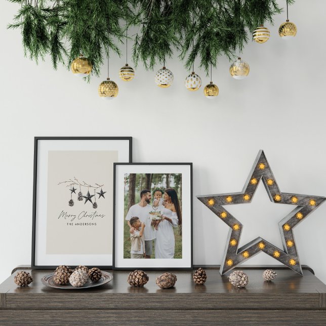 Pôster Beige moderno scandi elegante, Natal (Criador carregado)